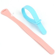 토탈셀링 실리콘 케이블 타이 인터넷선정리, 핑크