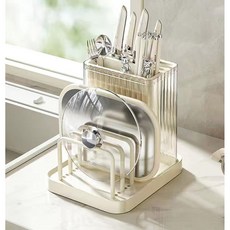 웰커밍홈 대용량 물빠짐 수저통 냄비받침대