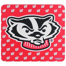 University of Wisconsin Madison 마우스 패드 Badgers 대학 팀 기어 탄소 섬유 마스코트 Strapworks 11st_amz 229513 750, W Badgers on Red, W Badgers on Red