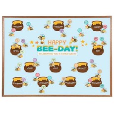 Bee Birthday 교실 게시판 세트 - 63피스