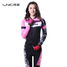 LNC CRE 女款春夏透氣速乾長袖公路車騎行服套裝