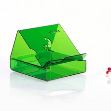 사무실전화거치대 선반 아크릴 거치대, 에메랄드그린