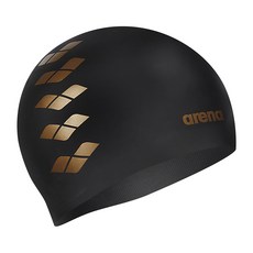 아레나 수모 A6AC1AC13 지오볼트 실리콘 수영모자, BLK, 1개