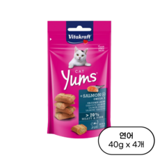 비타크래프트 고양이간식 캣얌, 연어, 40g, 4개
