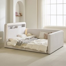 홈앤힐 루나리 LED 데이베드 저상형 아기침대 SS/K (매트제외), [루나리 LED] 프레임만