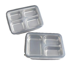 鮮翠 不鏽鋼分格密封保鮮餐盤/餐盒