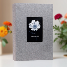 씨피다이 대용량 포켓식 패브릭 포토 메모 사진 앨범, 300매, 그레이