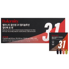 밸러니티 남성용 올인원 31성분 멀티팩 종합비타민 117g, 30회분, 1개 30회분, 1개