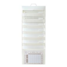 다용도 벽걸이 수납 포켓사무실파일아코디언손잡이시험지파티션 파일, 화이트, 1개