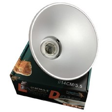 佩佩龍 Petpetzone 爬蟲保溫燈罩，陶瓷耐熱燈座，夾式設計，角度可調，適用於蜥蜴、烏龜等爬蟲, 1個, P170爬蟲保溫燈罩8.5"/21cm, 銀色、黑色