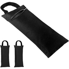 피트니스 요가 볼스터용 탑티 2팩 샌드백 무게 가방 채워지지 않은 16 x 7인치, Black