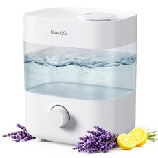 Humidifiers for Bedroom 2L Tank for 15H 20dB Quiet Mist Time Dual Nozzles Auto Shut-Off Rotat, Humidifiers for Bedroom, 2L Ta