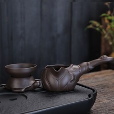茶濾功夫創意茶漏斗托紫砂茶具陶瓷倒茶網過濾器配件濾器茶隔茶漏, 蓮韻海250ml+祥龜套組, 1個