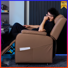 베르딕 편안한 게이밍 리클라이너 1인용 소파 의자 무중력 안락의자, 브라운