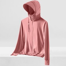 메이킹유 비치웨어 수영복 자외선차단 8989후드집업래쉬가드, 진핑크