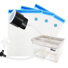 青葉牌小型真空包裝機 P290B 液晶螢幕 秒數設定 乾濕兩用 家用商用 公司貨-珍珠白, P290B+大集水盒+外抽套組