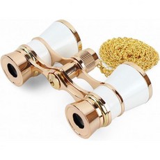 아론센트 오페라 망원경 쌍안경 3X25 미니 컴팩트 체인 포함 성인 어린이 여성 빈티지 극장 뮤지컬 콘서트, C-화이트와 체인