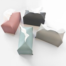 소프트 가죽 티슈커버, 차콜