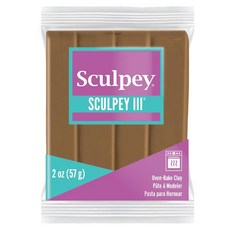 Sculpey III 폴리머 오븐 베이킹 클레이 헤이즐넛 브라운 무독성 56.7g2온스 바 313486, Sculpey III 폴리머 오븐 베이킹 클레이, 헤이