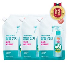 [LG생활건강] 온더바디 코튼풋 발을씻자 풋샴푸 리필 자몽 500ml x 3개