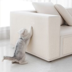 바이앤뷰 부착식 고양이 스크래쳐 카페트, 1개, 아이보리