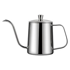 不鏽鋼細口手沖壺, 1個, 拋光銀, 350ml