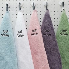 네임코코 어린이집 고리 수건 4+1 이름 자수 돌답례품 네임타올, TW10P-날개5장, 1세트