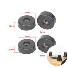 고무다리 높이조절 고무발 WILDS, 3번너비30mmx높이10mm, 4개