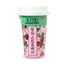 서울우유 킹 말차 스트로베리 딸기말차음료 200ml X 10개