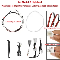 테슬라 호환 뉴 Y 주니퍼 모델 3 하이랜드 2021+용 2-in-1 스마트 에어벤트 앰비언트 라이트 시스템 BSD, 03 For Model 3 Highland