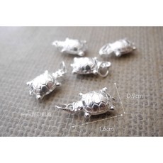熊手創 S990純銀海龜單顆串珠 925銀飾DIY材料 海洋風手作配件, 1個, 海龜/單隻, 銀色