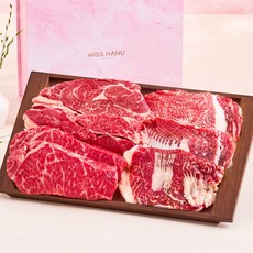 [미쓰하누]1++No.9 한우선물세트 1kg 1.4kg 꽃등심 갈비살 부채살 차돌박이, 시그니처4호 1kg+지함선물세트, 1세트