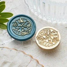 밀봉 스탬프 판 왁스 봉인 도장 카드 1개 C, 18. 09-30mm flat layer