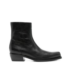 베르사체 중고 레더 앵클 부츠 50mm