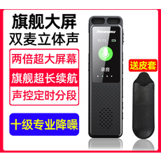 Newman錄音筆，700小時超長續航，一鍵錄音，磁吸隱藏設計，律師商務居家適用, 黑色, 【旗艦音質】102小時連續錄✅兩倍大屏
