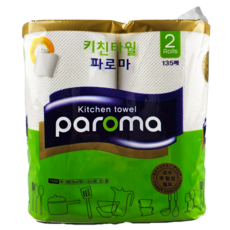 키친타올 파로마 135매(228mm x 144mm) 2겹 x 2롤, 2개