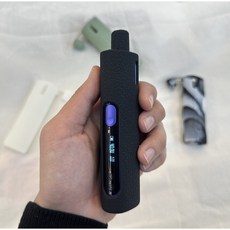 아보카도 AIO 프로 실리콘 케이스 전자담배 위생캡 뚜껑, 블랙+고급목걸이블랙, 1개