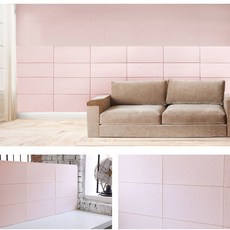 국내산 접착식 데코타일 주방 붙이는 벽지 시트지 벽 타일 폼블럭 붙이는 템바보드 욕실 타일시트지 38*54 (10장), 벽돌 로즈핑크