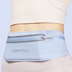 리치블랑 초경량 슬림 스포츠 운동 러닝 벨트 포켓 힙색, 블루, 1개