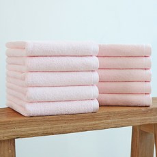 쉬라즈리빙 더소프트 호텔수건 120g 30수, 10개, 라이트핑크