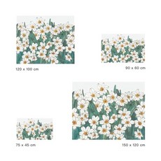 해바라기 가죽 현관매트 잘라쓰는 인테리어 아파트 러그 입구 유화 모던 행운 돈복 풍수 튤립, 1개, C. 수선화 가로