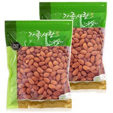 [가온애] 무염 볶은 아몬드, 400g, 2개