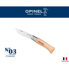 Opinel 法國不銹鋼折刀 No03 櫸木刀柄, 1個