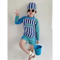 어린이 여름 마린 레쉬가드