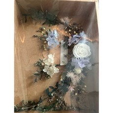 瑪妮新娘飾品 乾燥花頭飾 永生花髮簪 新娘頭花, 款式1藍
