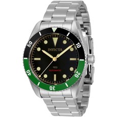 Invicta 남성용 34335 프로 다이버 오토매틱 3핸드 블랙 다이얼 시계