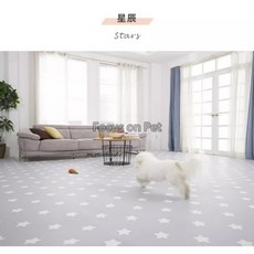 Liku韓國寵物地墊 高厚度止滑墊 0.8cm厚可裁剪, 1個, 星辰,0.8cm(複數默認連張)