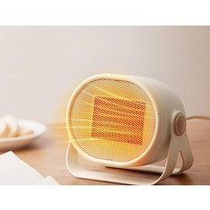 탁상용 PTC 히터 사무실용 난방기 발난로 욕실용 미니, 베이지화이트 그래핀빠른가열 500W 스탠드, 기본 모델명/품번