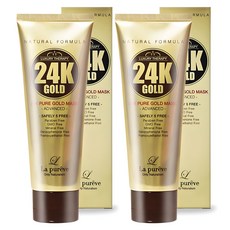 라퓨레브 24K 퓨어 골드 필오프팩 모공수축 뜯어내는 순금 모델링 필링 마스크 팩, 1개입, 2개