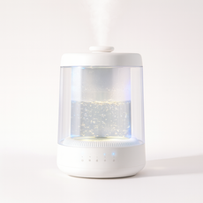 가열식 가습기 저소음 물멍 대용량 글라스 가습기 4L, 화이트, 040